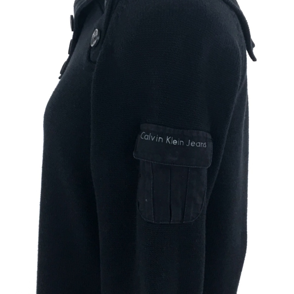 🚨Calvin Klein Womens Sweater XL Black Cable Knit - Picture 5 of 8